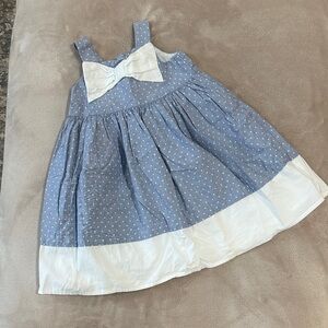 Gymboree Blue and White Bow Dress